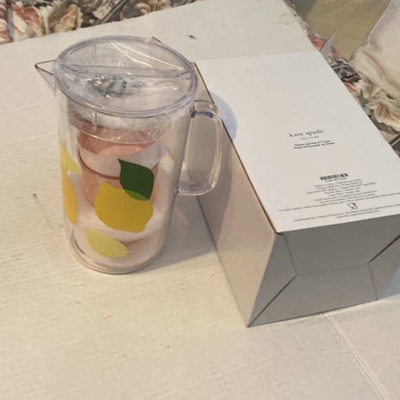 Kate Spade Pitcher Set with 2 glasses - Picture 3 of 6